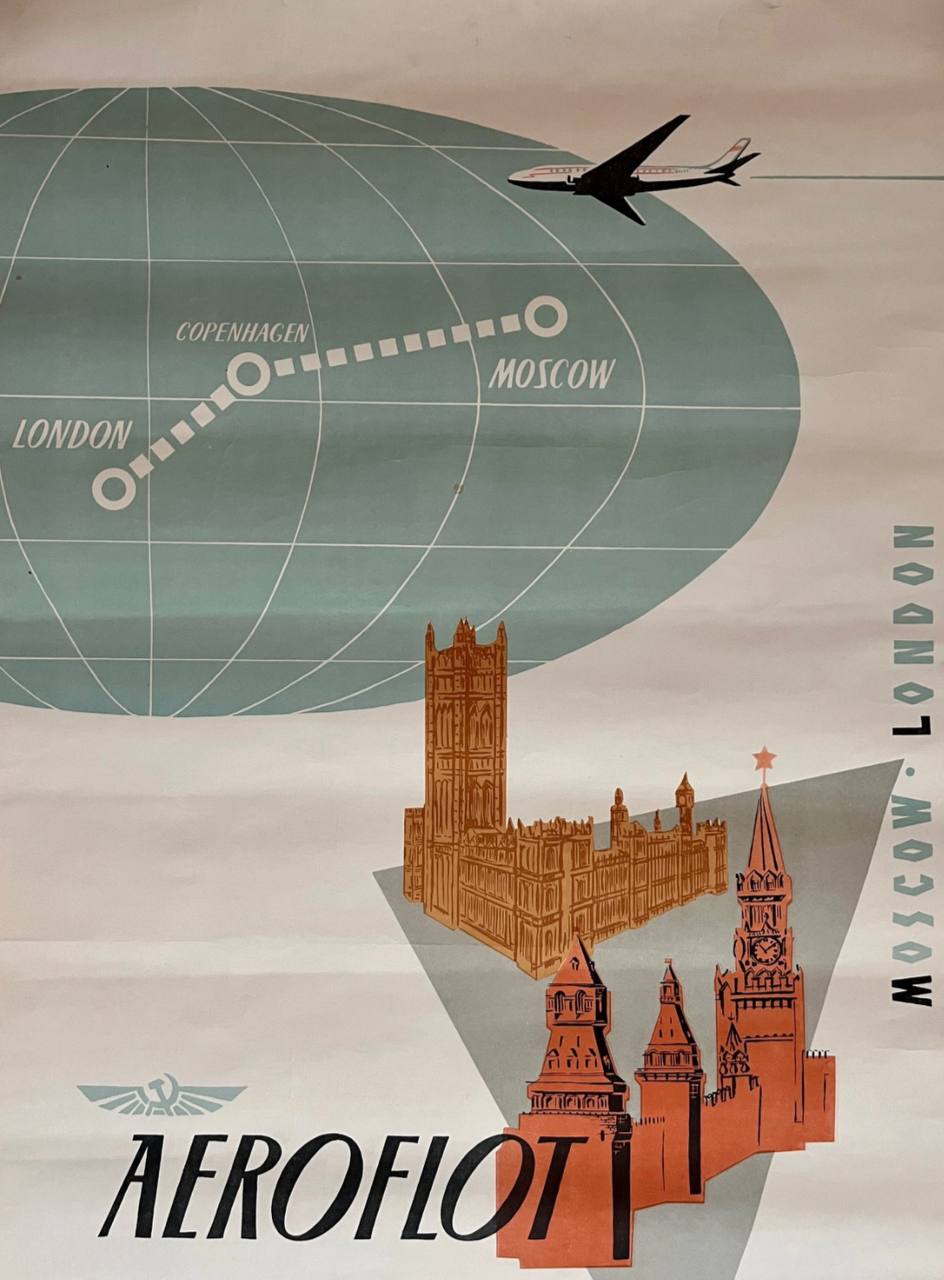 The first flight from London to Moscow and from Moscow to London took place in May 1959