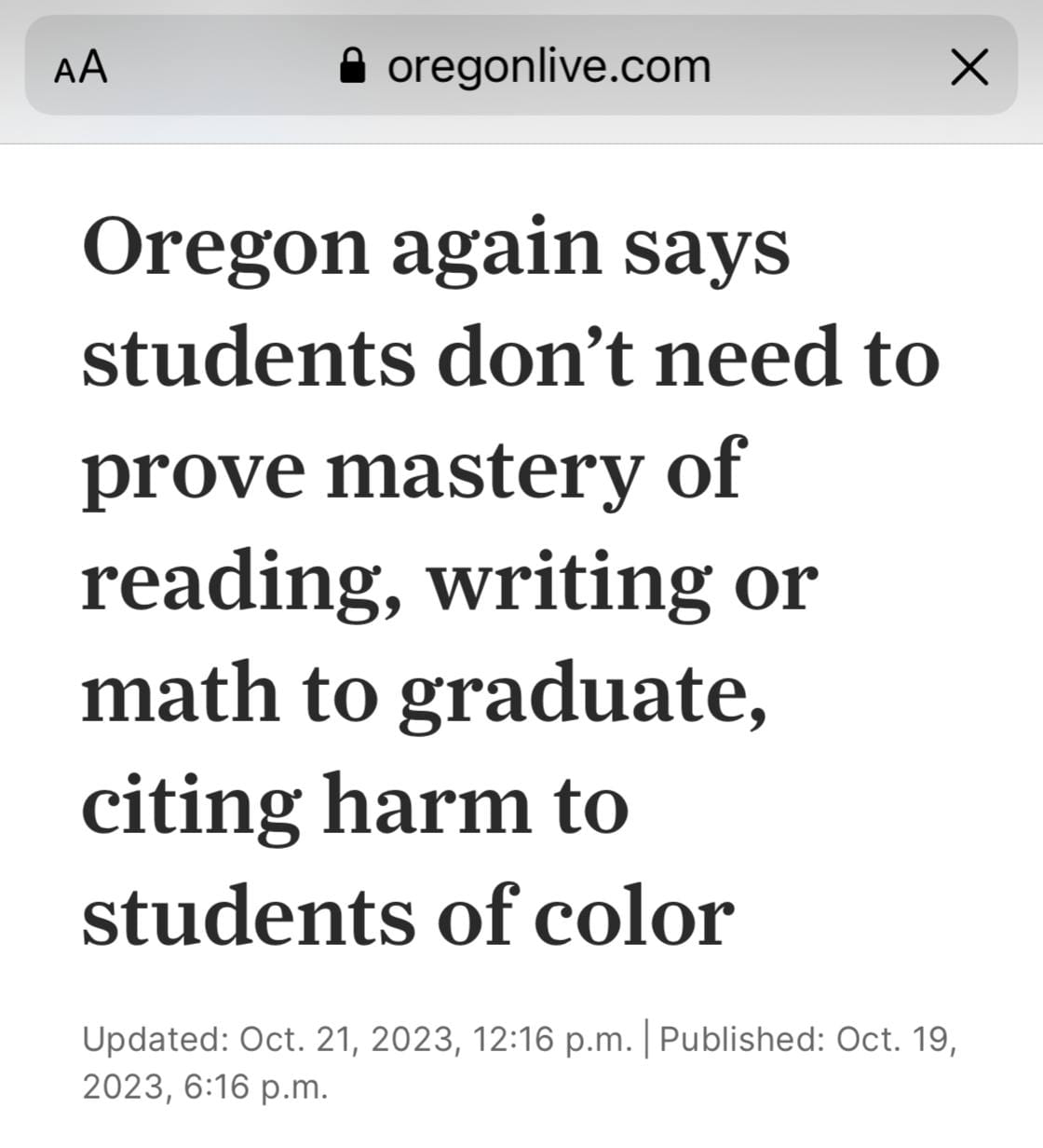 A High School Diploma in Oregon Can Now Be Had Even if You Cannot Read, Write or Count