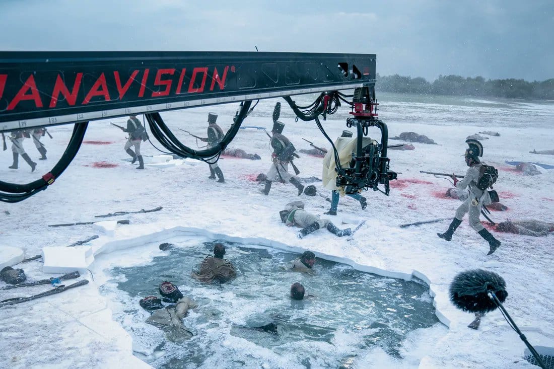 A Still from the Filming of Ridley Scott's "Napoleon"