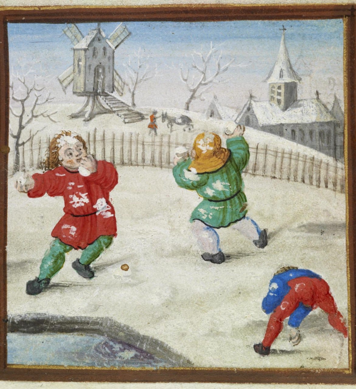 Une partie de boules de neige