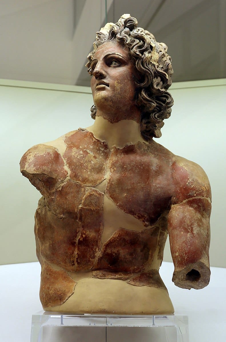 The Etruscan terracotta Apollo of the 3rd century BC from the Scasato temple at Falerii was long held to be a sculpted portrait of Alexander the Great
