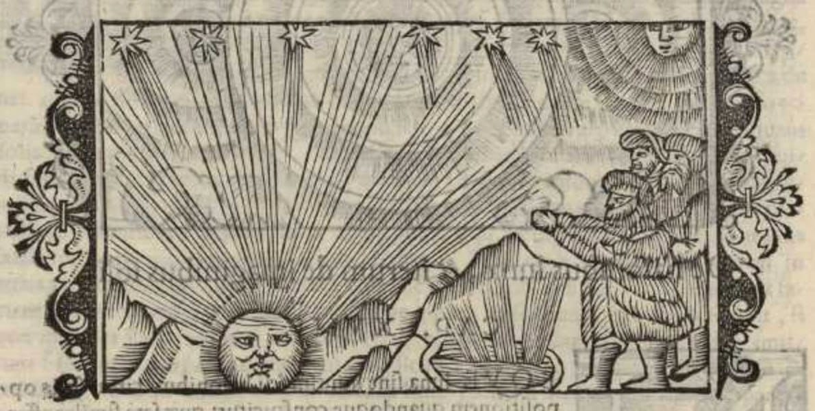 There are many signs of the harsh frosts to come, but the surest is clouds that form fiery rings or even columns about the setting sun, making a kind of phantom city, or blazing pyramid-shaped rays that rise from the sun into the heavens…