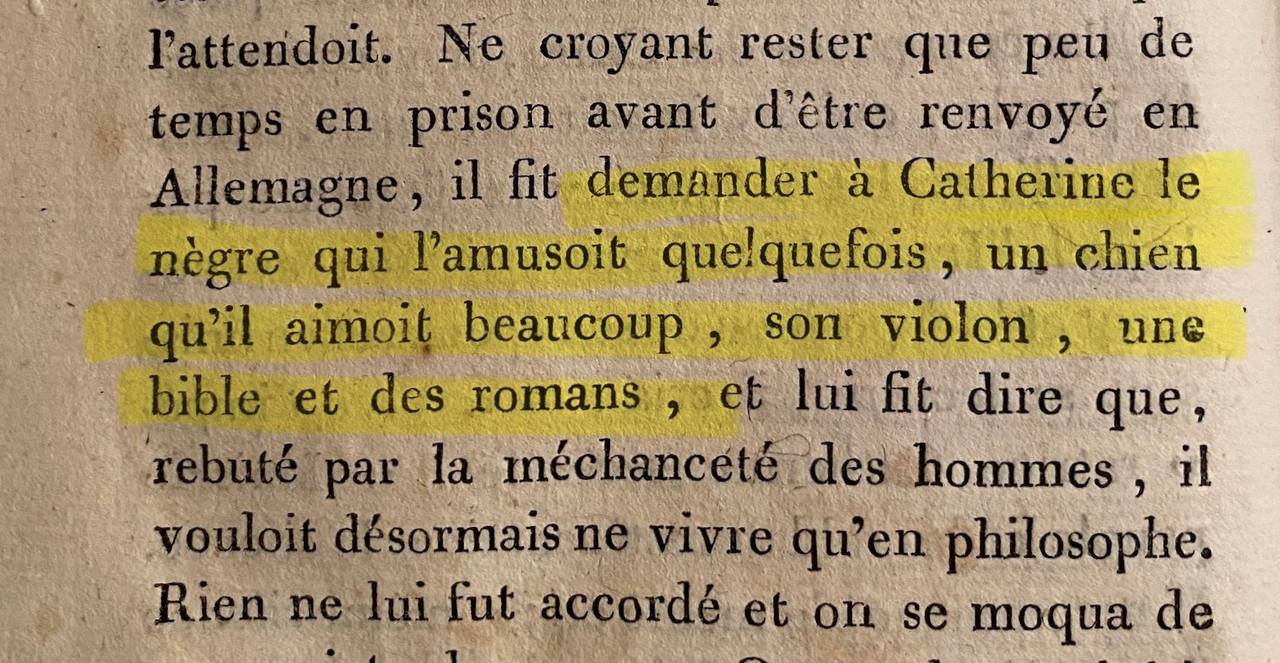 Catherine's letter to Poniatowski on the request of captive Peter a week before his killing
