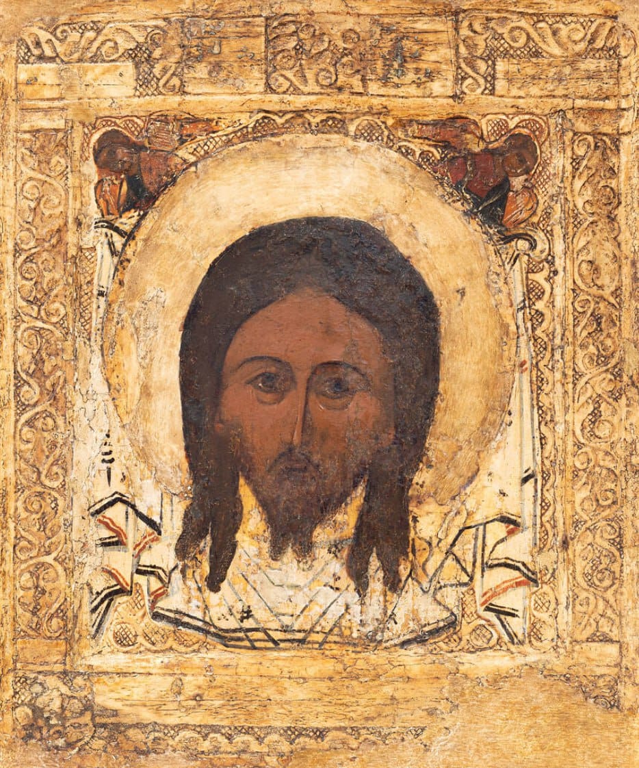 The Holy Mandylion of the seventeenth century from the Church of St Nicholas in the village of Kovda, a patrimony of the Solovetsky Monastery