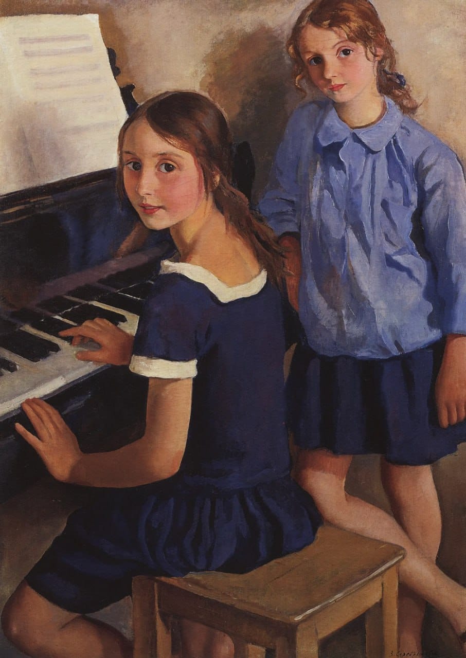 Рояль басындағы қыздар, Зинаида Серебрякова, 1922 жыл