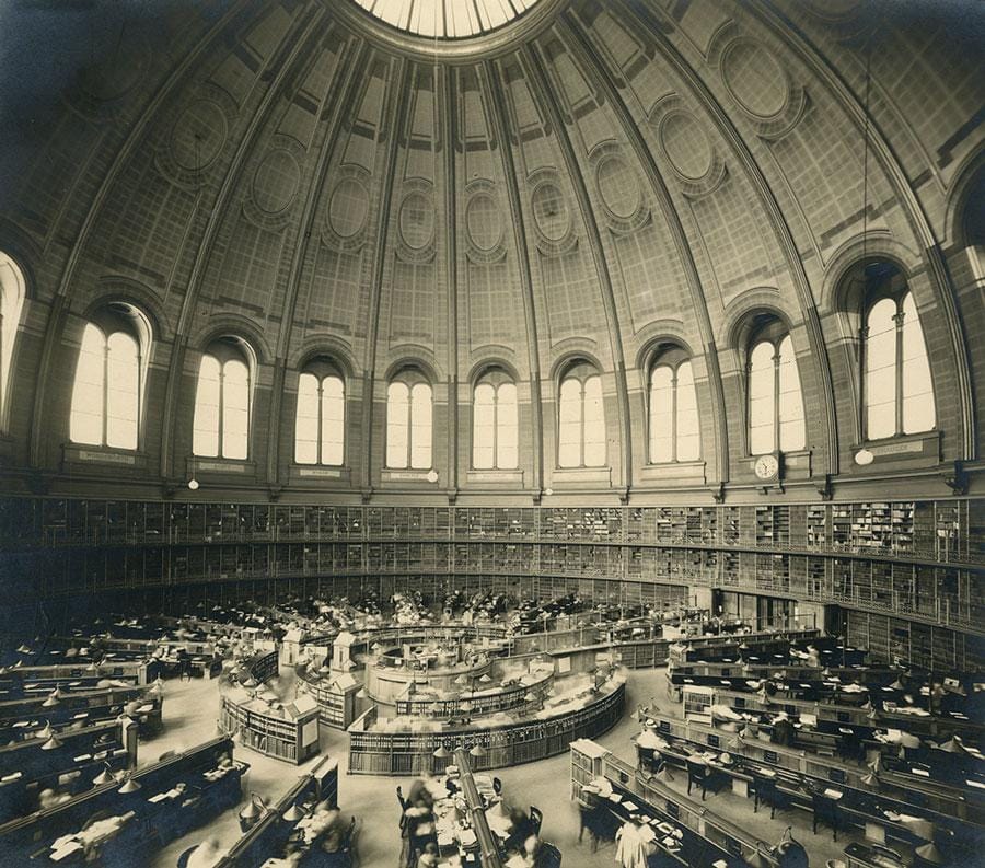 The British Library building with a dome 45 metres in diameter, built in the 1850s