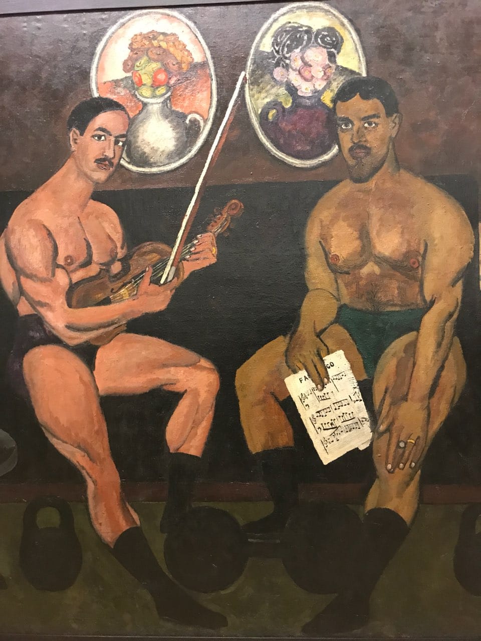 Knaves of Diamonds in Their Drawers: Ilya Ivanovich Mashkov (with Violin) and Pyotr Petrovich Konchalovsky (with Sheet Music)
