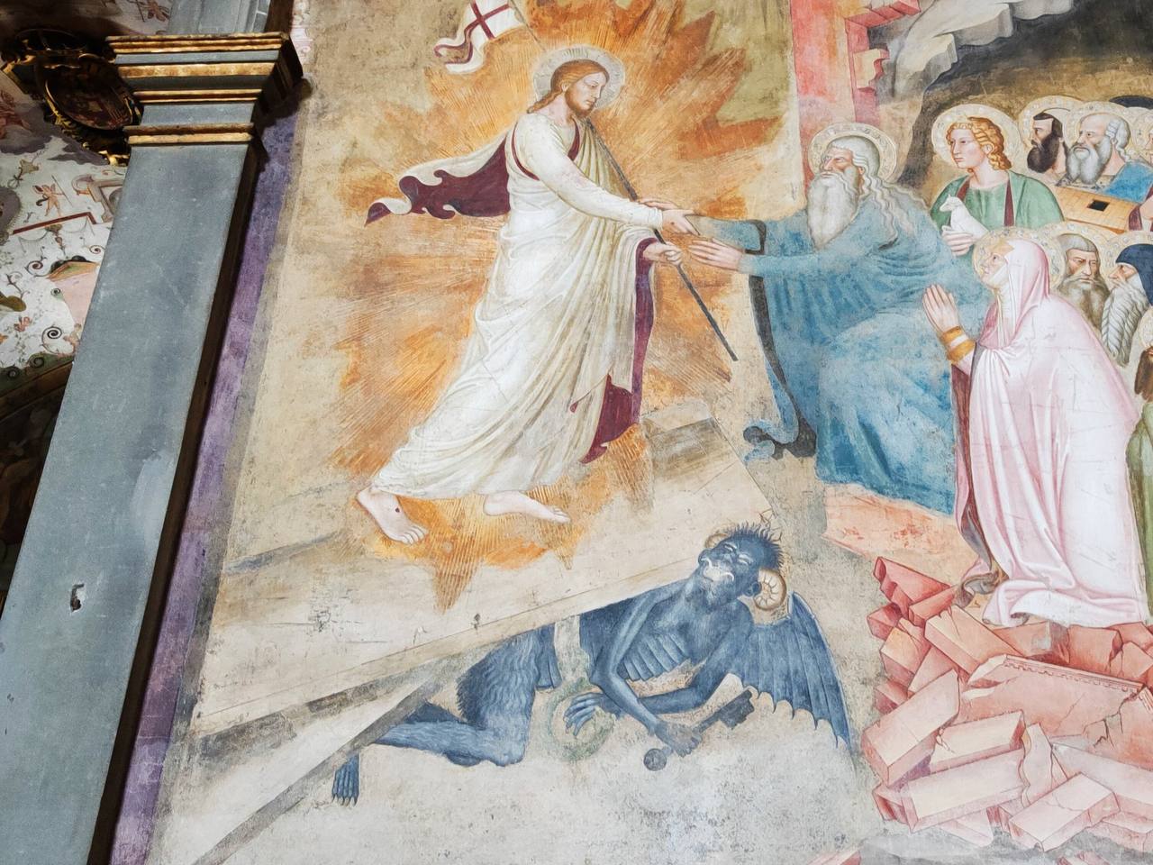 Christ Leading the Righteous out of Hell, fresco of 1365-1368