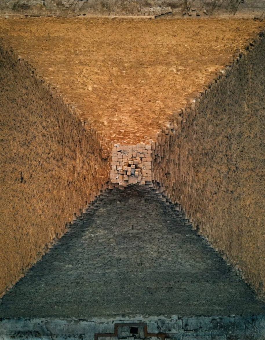 La pyramide de Khéops, vue d'en haut