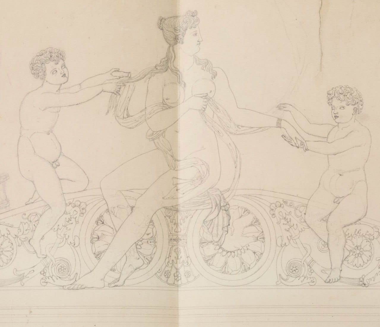 Presumed design for a mirror commissioned by Alexander I from the jeweller Odiot