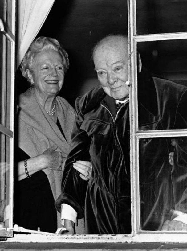 One of Winston Churchill's last public appearances was at the open window of his own home on his ninetieth birthday