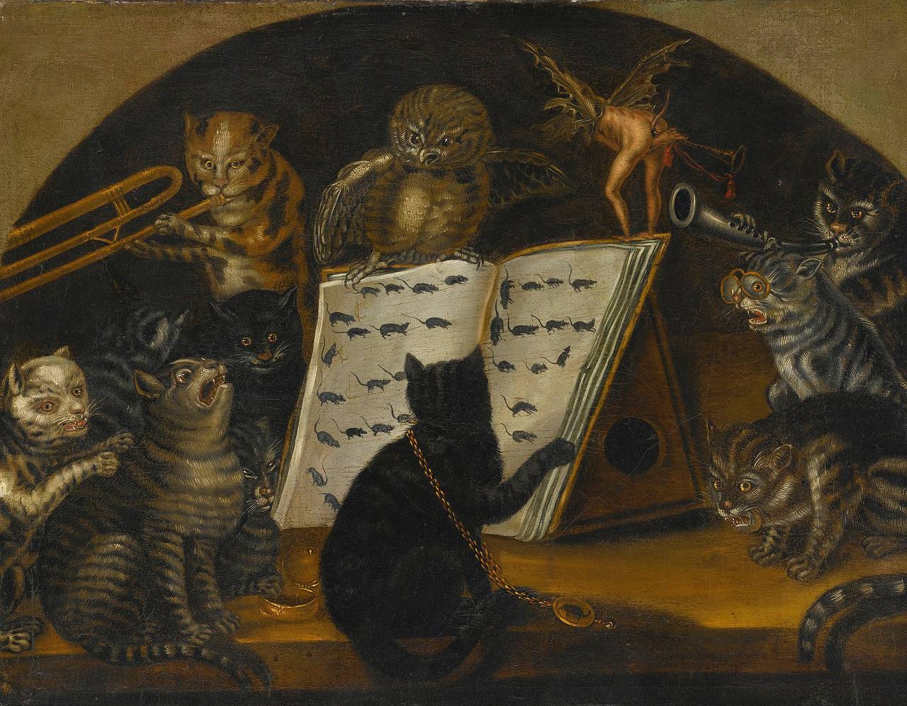 None Has Excelled So Well in Mouse Notes as the Cat Orchestra, 1700s, Lombard School