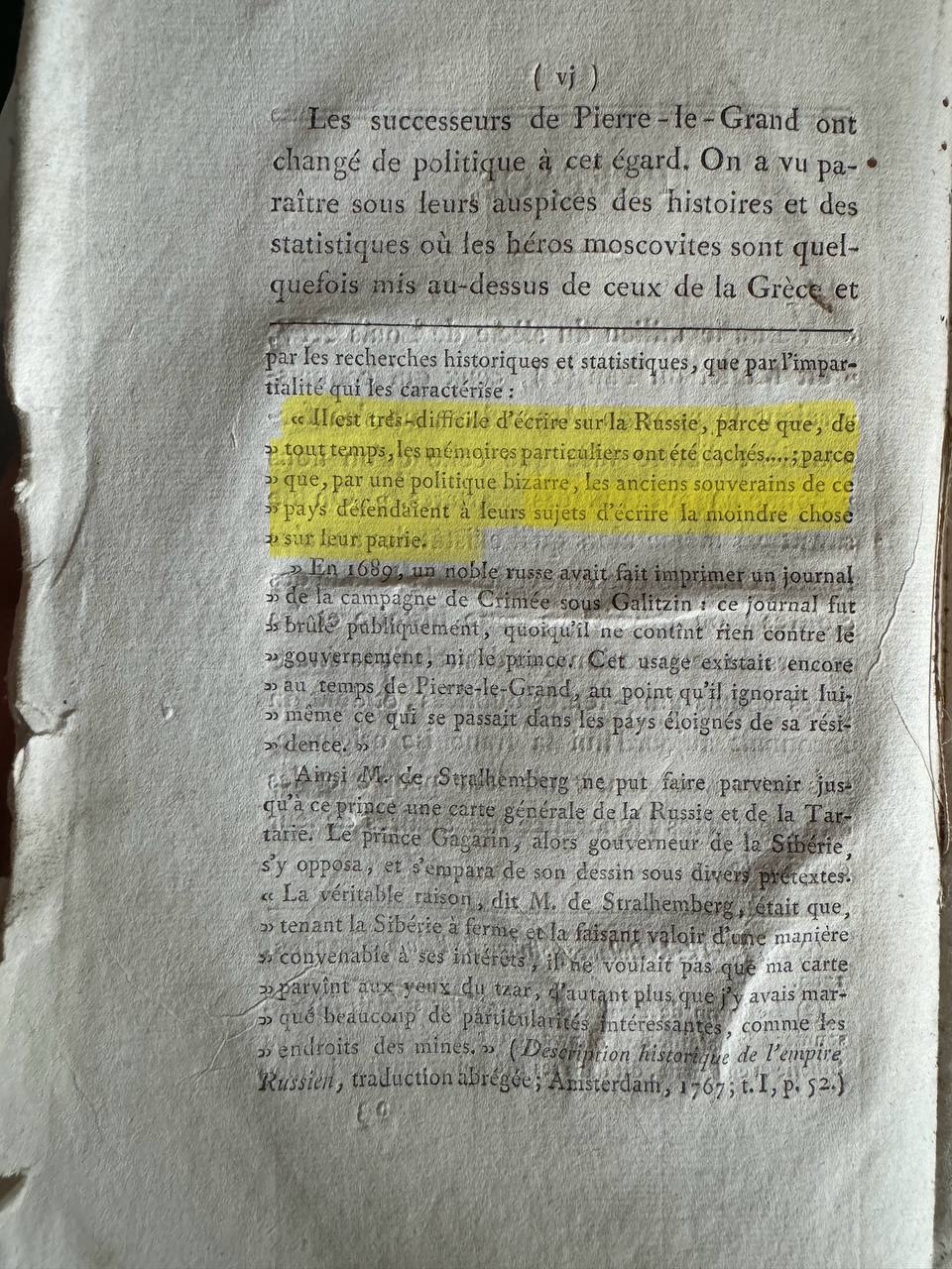 It is very difficult to write about Russia, because at a certain time individual recollections were concealed; through a whimsical policy, the old rulers of that country forbade their subjects to write so much as the slightest word about their native land