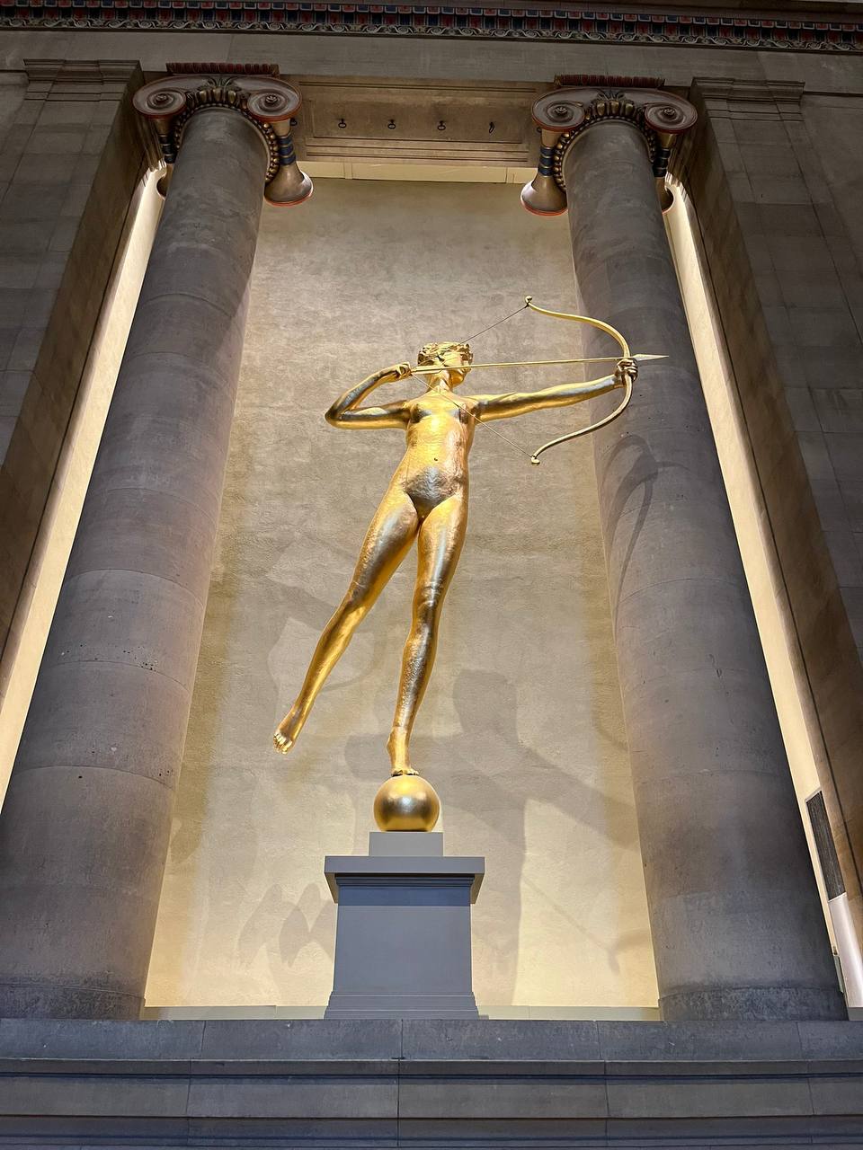 Augustus Saint-Gaudens's golden statue of Diana on the grand staircase of the Philadelphia Museum of Art proves that a real longing for beauty, not without a touch of the transcendent, can exist even in a country of such vulgar and ostentatious materialis