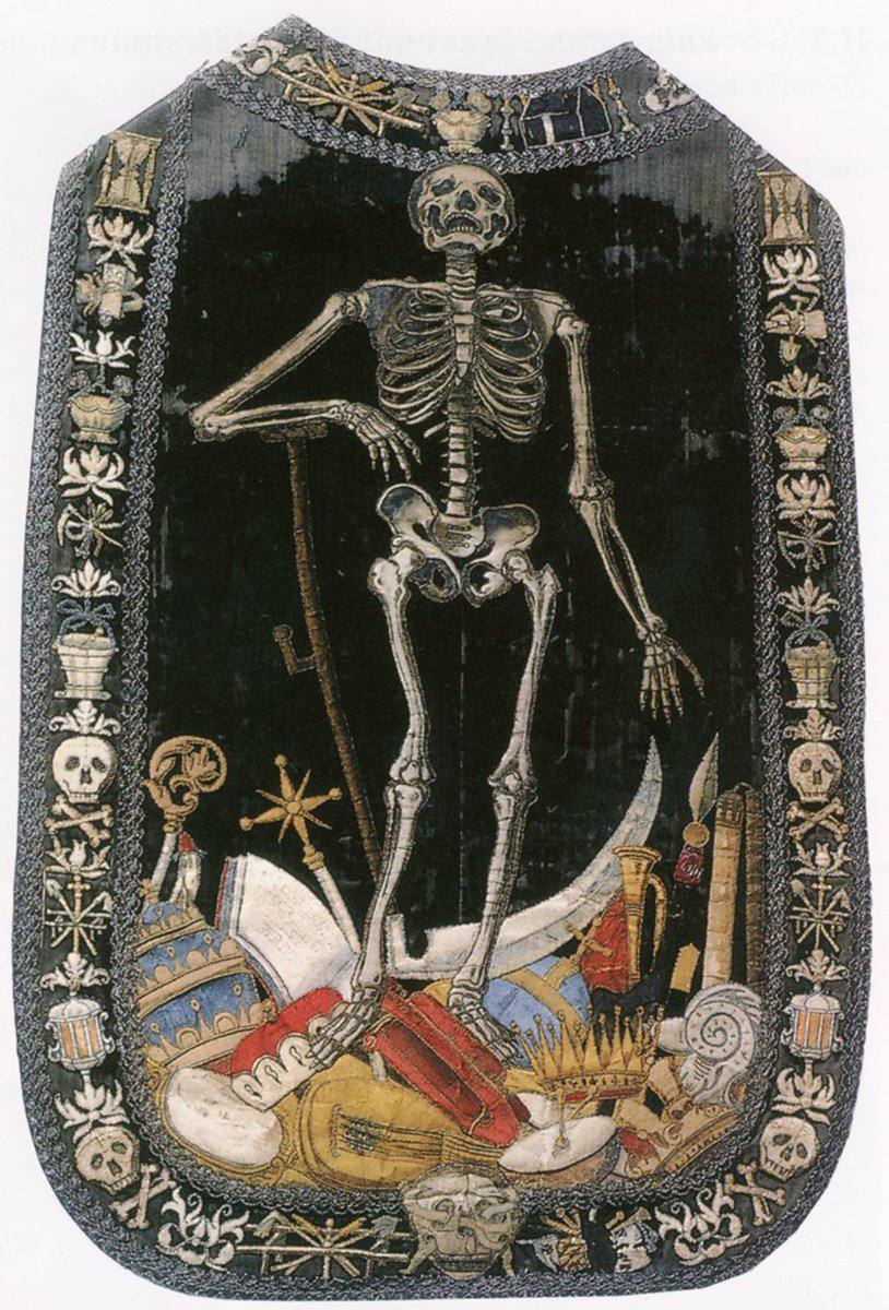 Ornements noirs et symbolique de la mort le jour des Défunts chez les catholiques