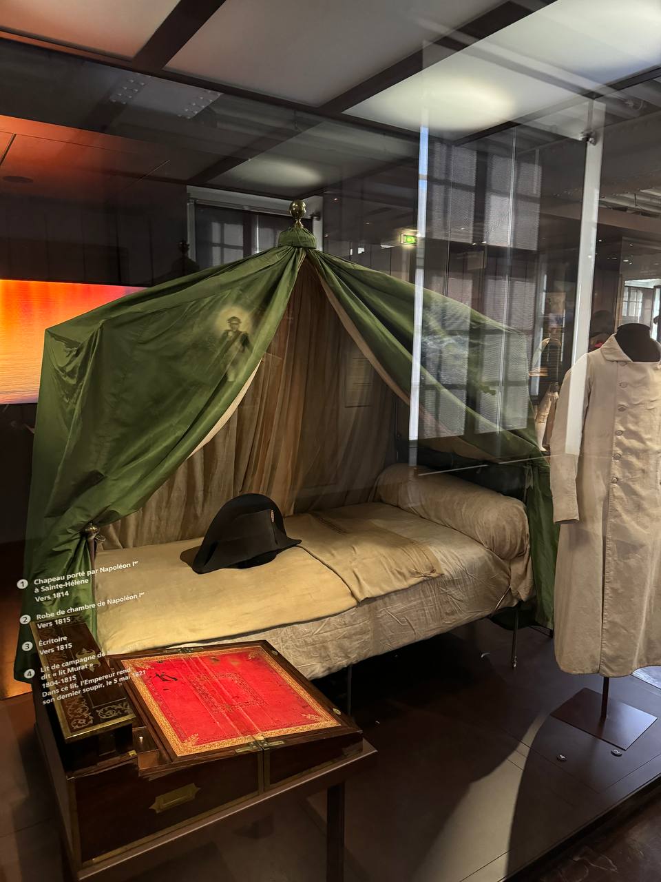 Napoleon's Cot, Hat, Writing Desk and Dressing Gown from Saint Helena