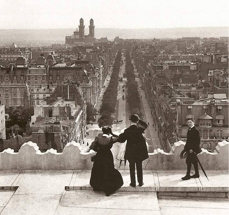 Paris, View from the Arc de Triomphe in 1910