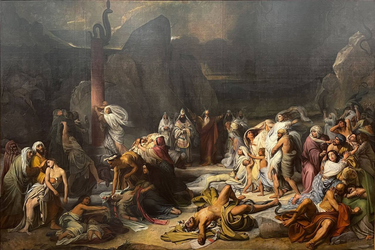 Fyodor Bruni's "The Brazen Serpent" from the Russian Museum's collection in Saint Petersburg will be on show in Room 9 of the permanent display of the Tretyakov Gallery in Lavrushinsky Lane from 6 November to 12 May