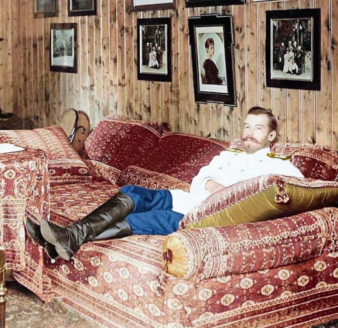 Nicholas II at the hunting lodge in 1894