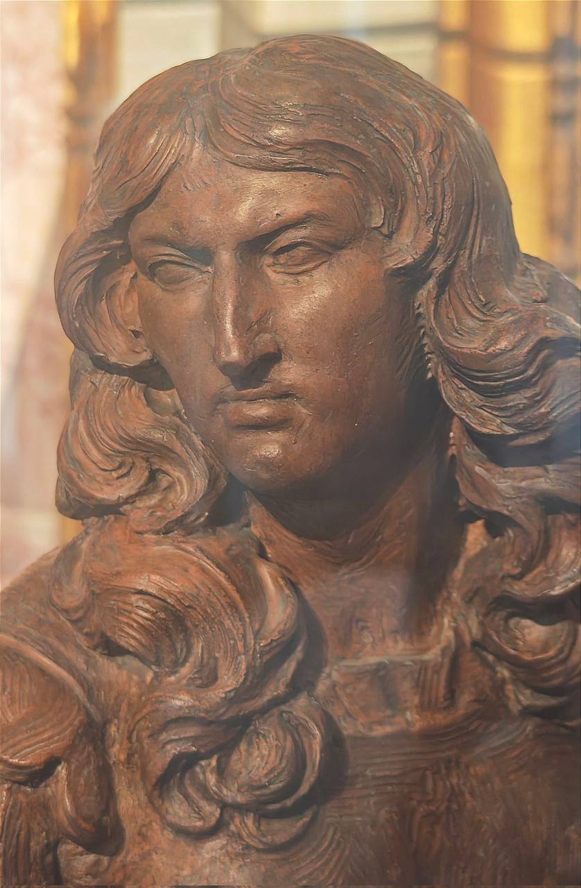 Wooden model of Bernini's equestrian statue of Louis XIV in the Galleria Borghese
