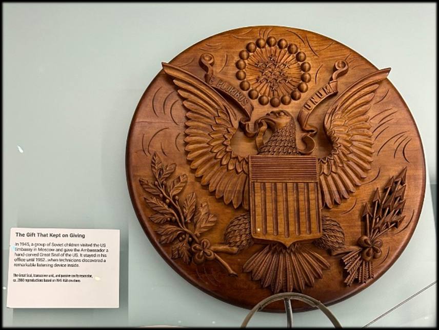 The Legendary US Coat of Arms with Bugs, Presented to the American Ambassador in the USSR by Young Pioneers