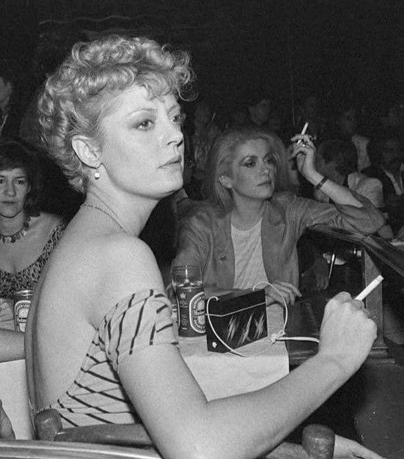 Susan Sarandon, 36, and Catherine Deneuve, 39