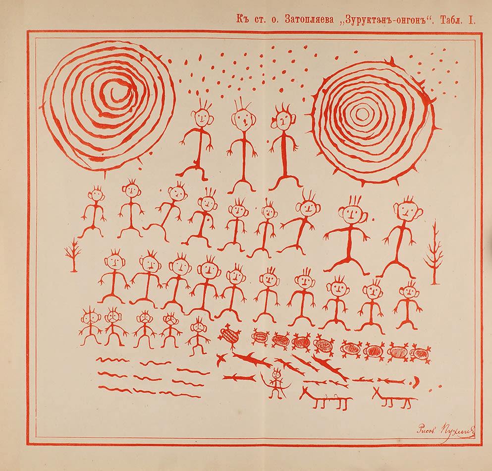Illustration tirée de l'ouvrage « Croyances chamaniques des allogènes de la Sibérie orientale », 1890