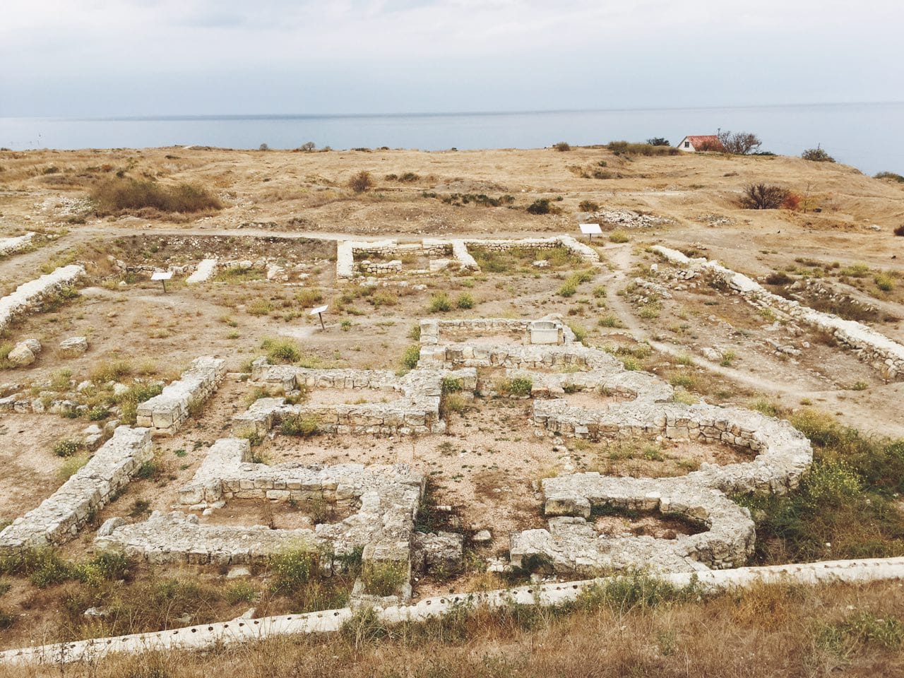 Remains of five-apse church in Chersonesos uncovered during construction of outposts in the 1940s