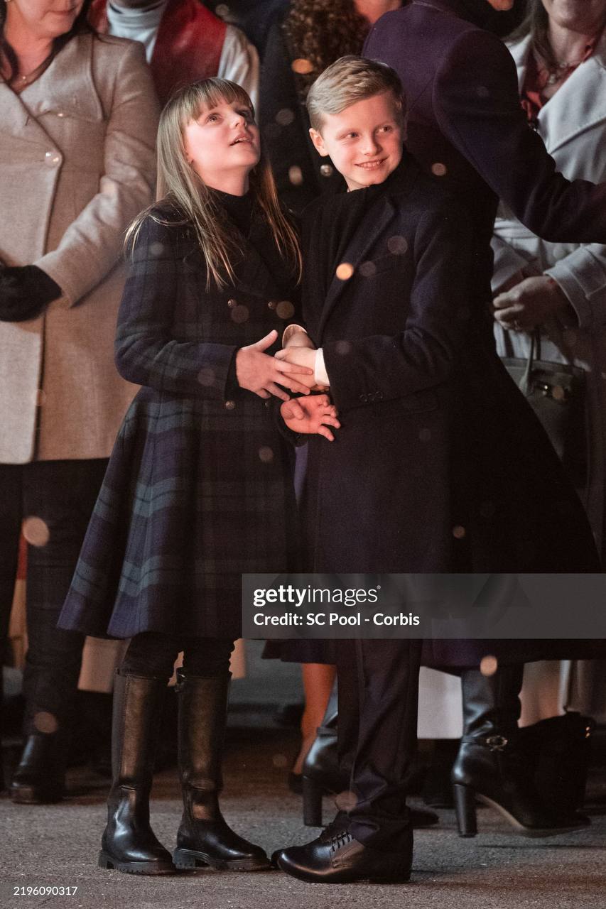 Prince Albert II of Monaco, Princess Charlene, Hereditary Prince Jacques and Princess Gabriella attend the celebration of the Feast of Saint Devota