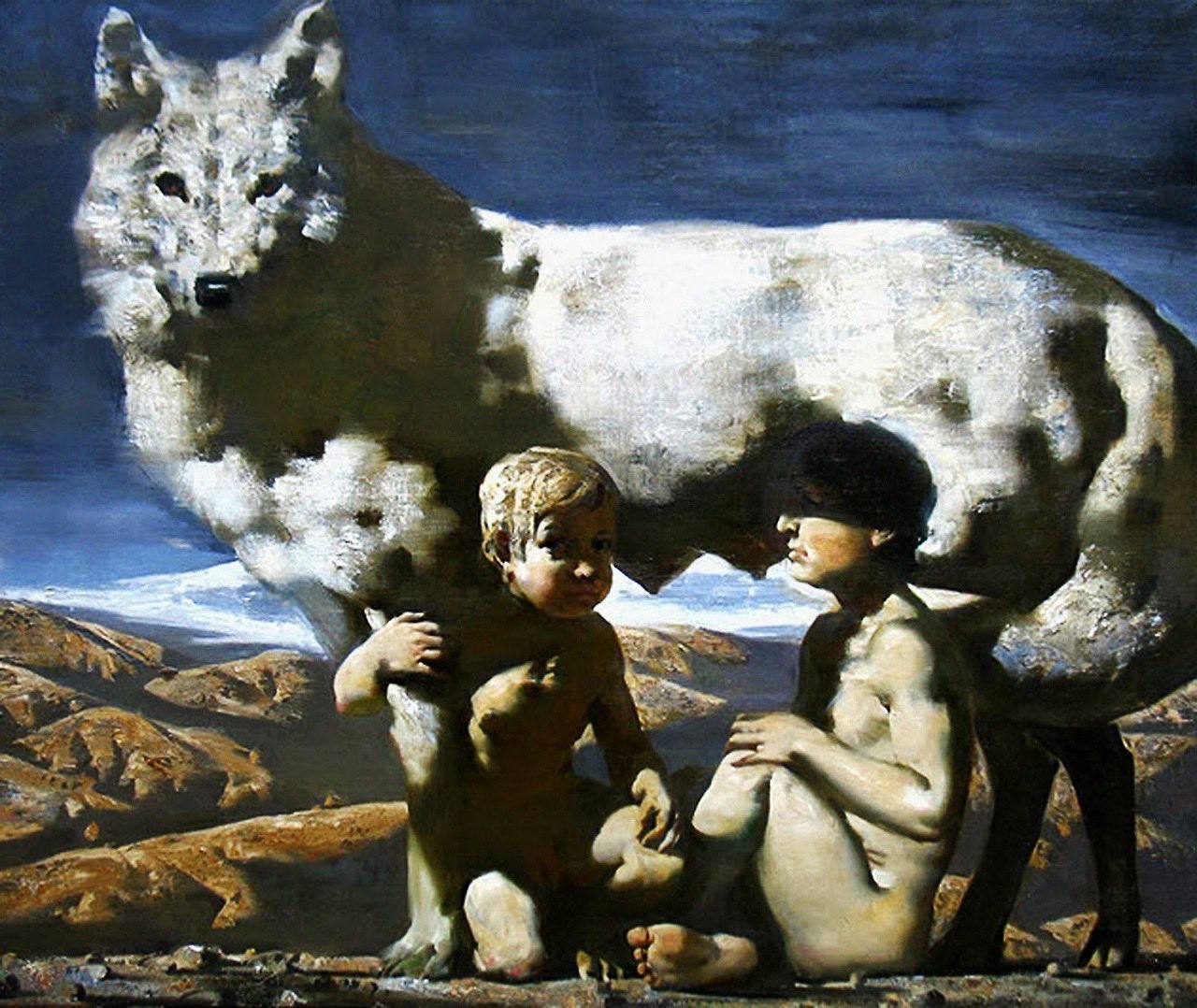 Romulus et Rémus, tableau d'Alexandre Novosselov