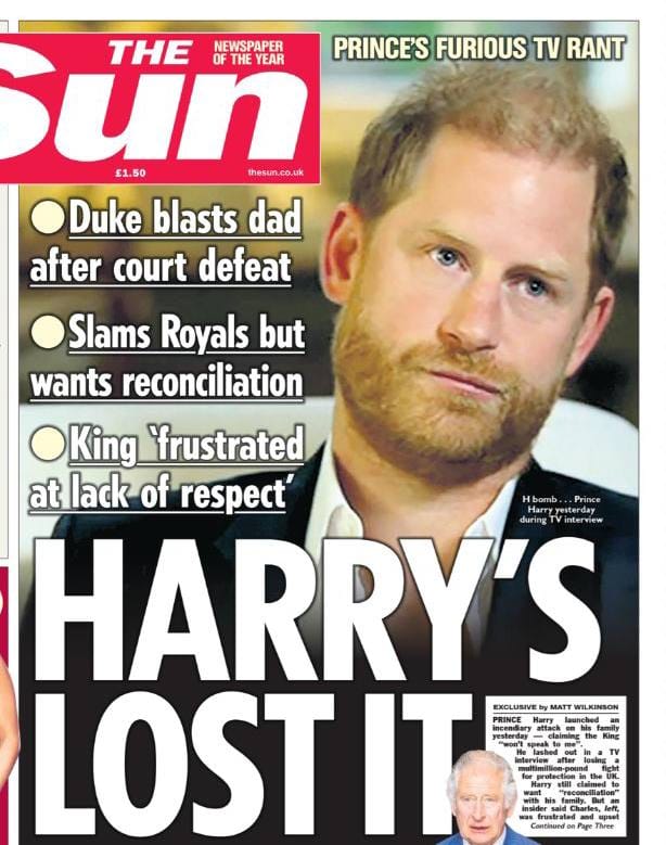 Le prince Harry annonce dans un nouvel entretien que son père refuse de lui parler « à cause de cette histoire de sécurité »