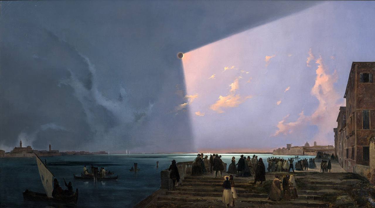 Solar Eclipse in Venice on 6 July 1842, by the Artist Ippolito Caffi