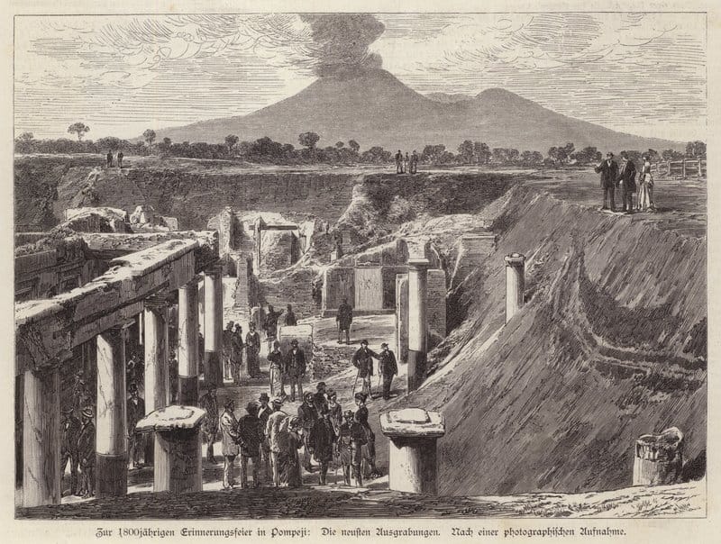The first excavations at the site of Pompeii were begun by Charles III of Bourbon, King of Naples and Sicily, in April 1748