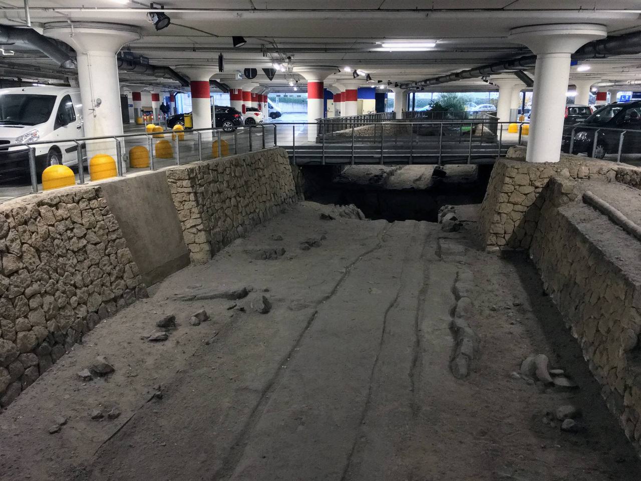 An Ancient Roman Road in an IKEA Car Park in Rome