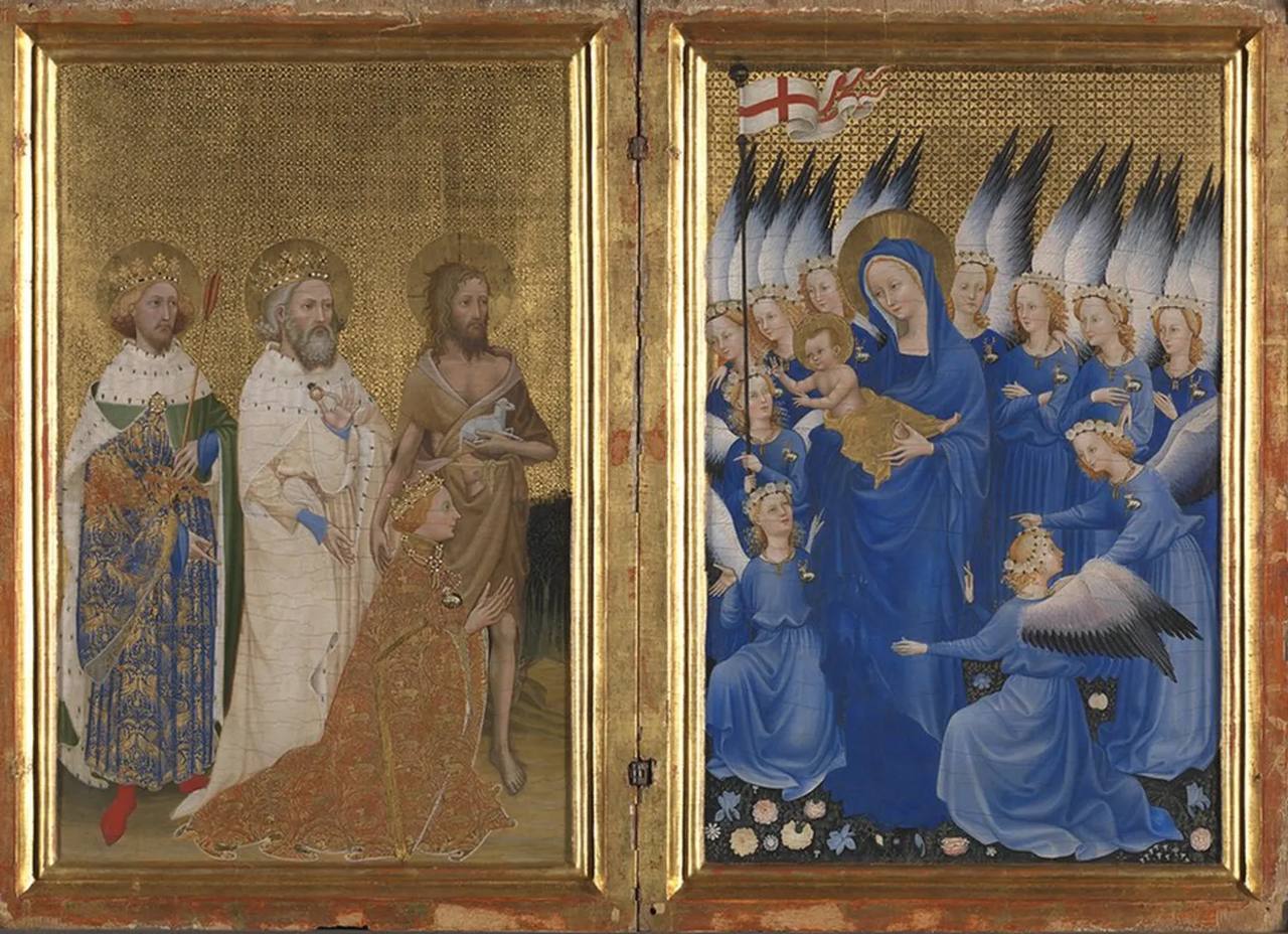 Richard II Presented to the Virgin and Child by His Patron Saint John the Baptist and Saints Edward and Edmund