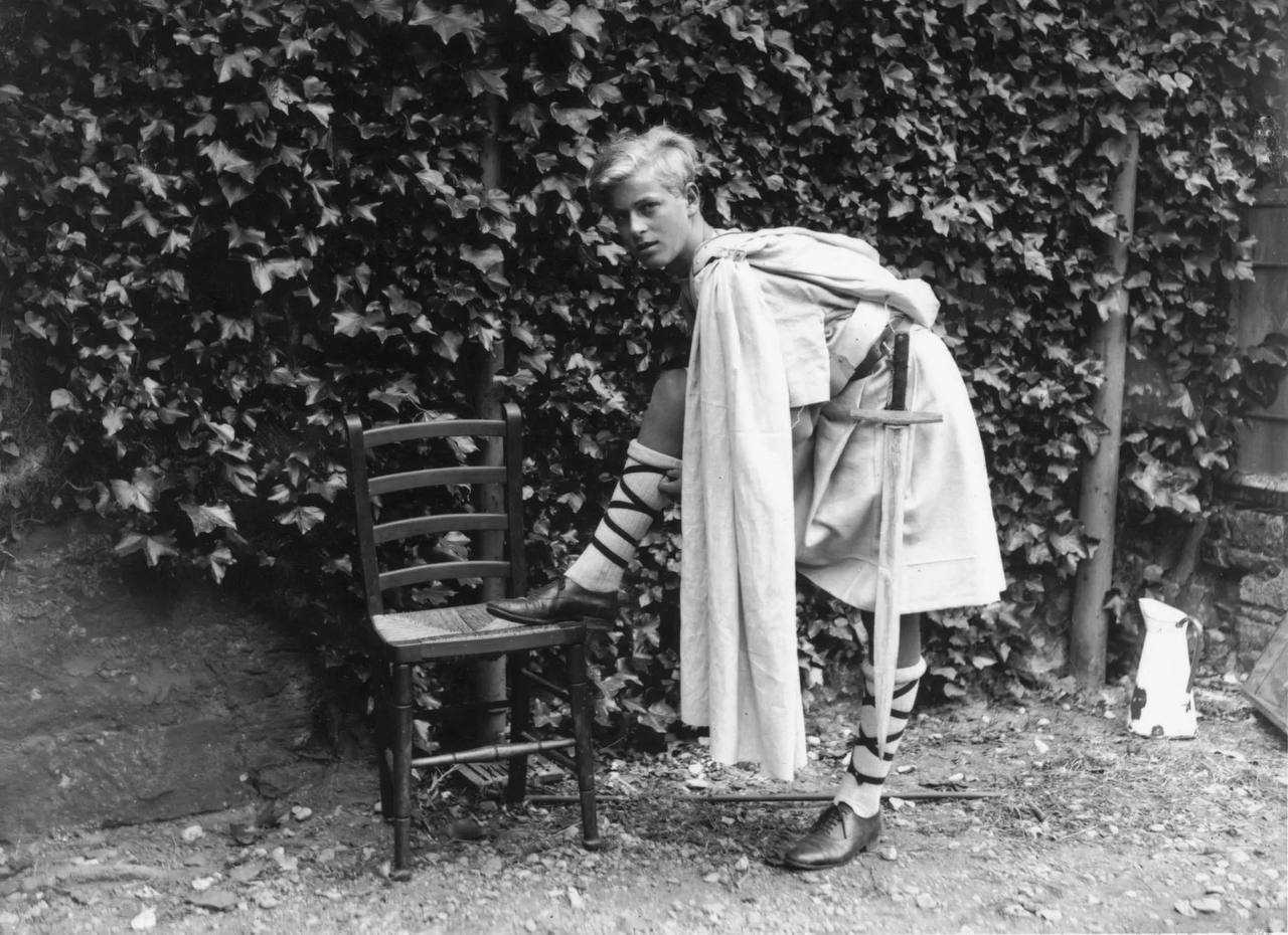 The fourteen-year-old Philip, Prince of Greece and Denmark, in costume for a production of Macbeth at Gordonstoun School in Scotland
