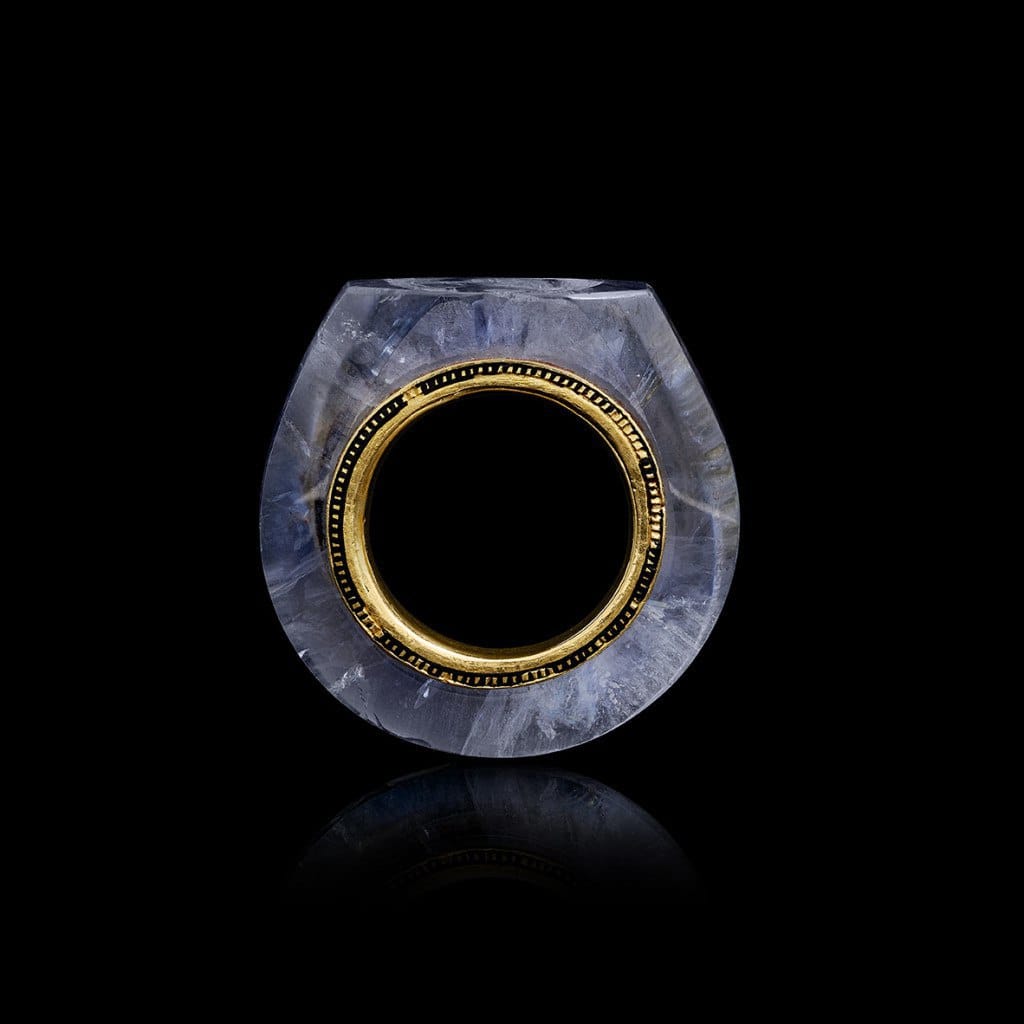 From 1 to 7 October the royal jewellers Wartski, at 60 St James's in London, will be showing a 2,000-year-old sky-blue ring of solid sapphire, which could go for over £500,000
