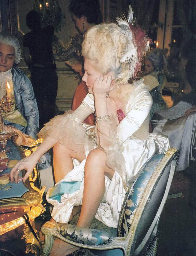 Kirsten Dunst as Marie Antoinette on the set of Sofia Coppola's Marie Antoinette, 2006