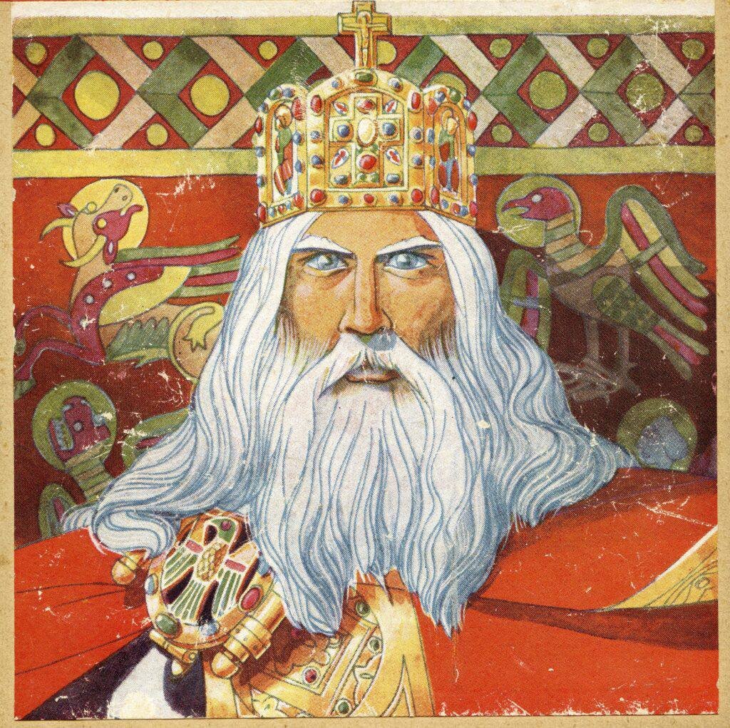 Charlemagne, King of the Franks and Emperor of the Romans, drawing by Pierre Joubert