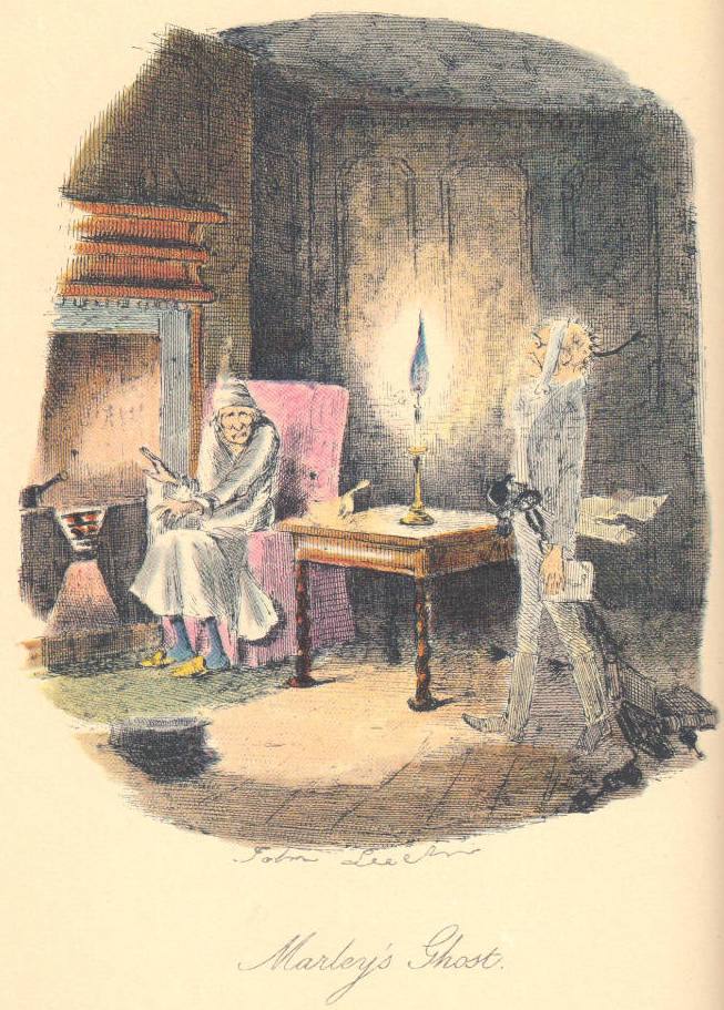 The ghost of Jacob Marley appeared before Ebenezer Scrooge on Christmas Eve