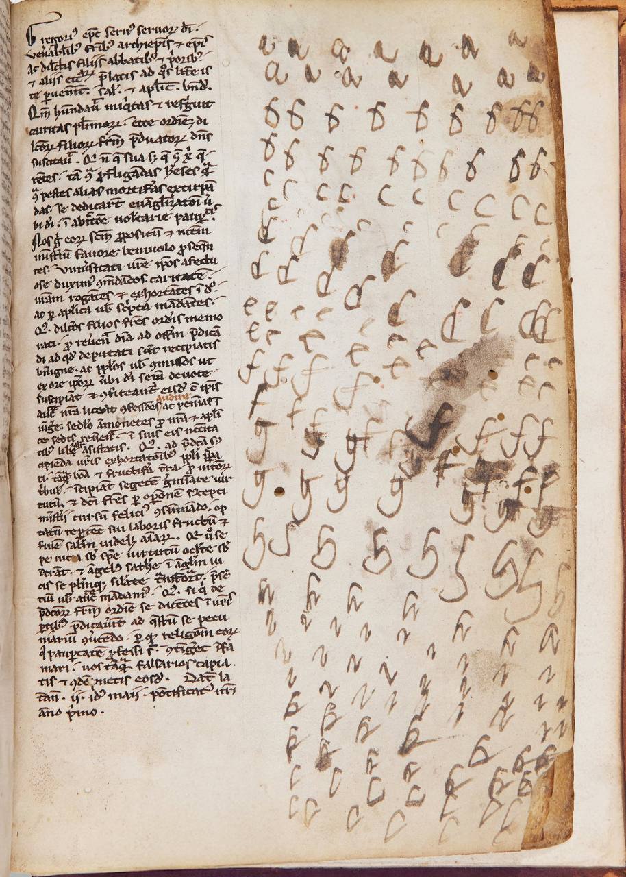 Someone used a thirteenth-century Bible as a copybook