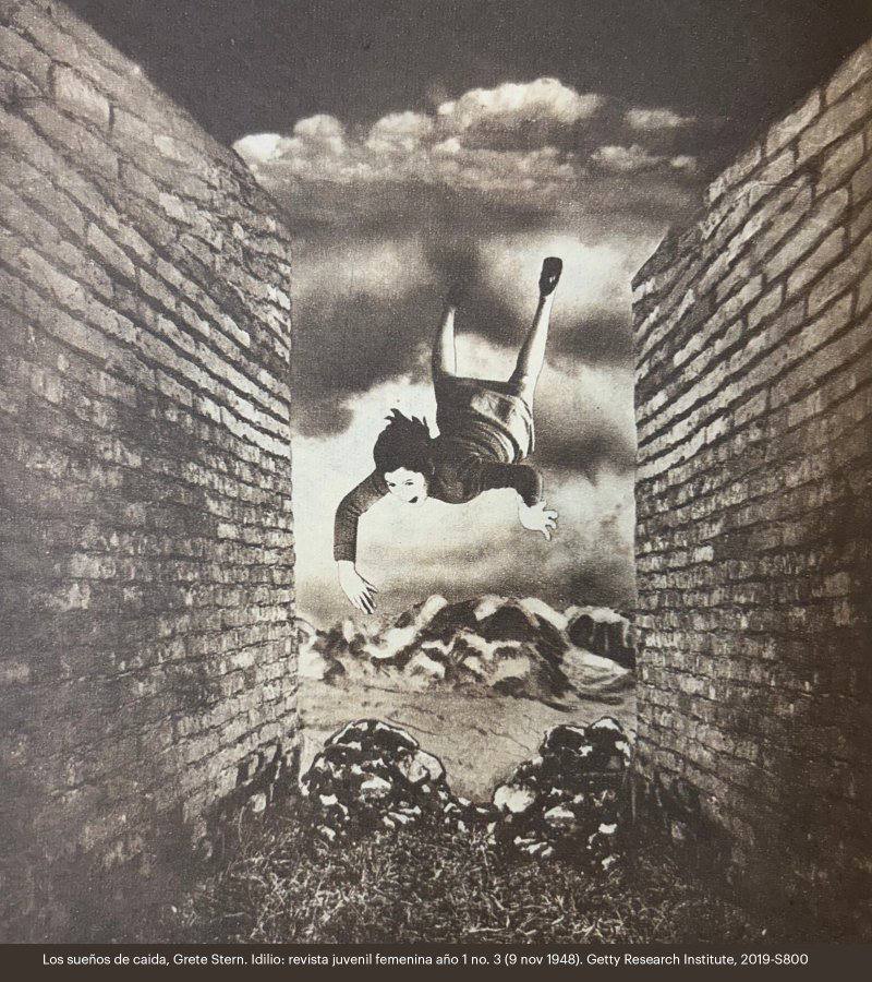 Collages of women in peril by the German-Argentine photographer Grete Stern