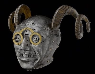 Henry VIII's horned helmet, part of the armour given to the English king by Maximilian I, Holy Roman Emperor, sets one thinking about the relations and the predilections of both monarchs