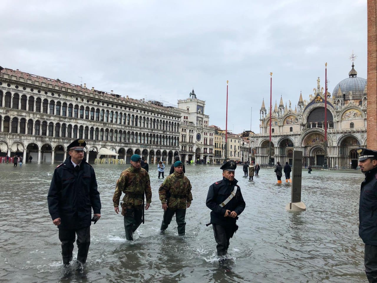 Venice's monuments have suffered badly, but the water has still not receded