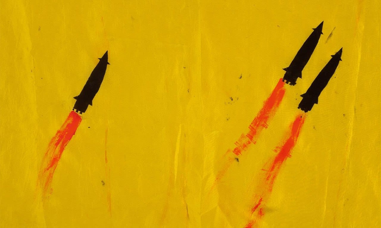 Nouveau record pour Timour Novikov chez Vladey : « Bombardement de missiles », œuvre de 1986 en tissu contrasté, adjugée 243 000 euros