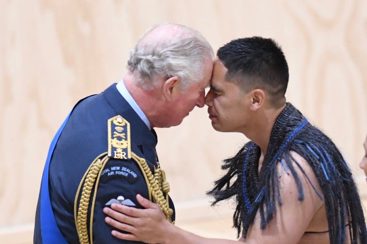 I doubt you will see anything more touching today than Charles, Prince of Wales, and Camilla, Duchess of Cornwall, pressing noses with indigenous New Zealanders, air force officers and elders, during the ceremonial…