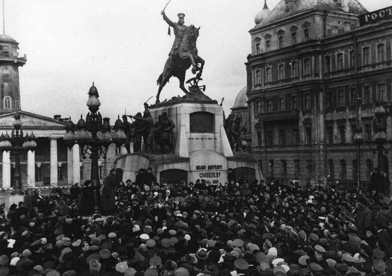 A Rally on Skobelev Square in Moscow, April 1917
