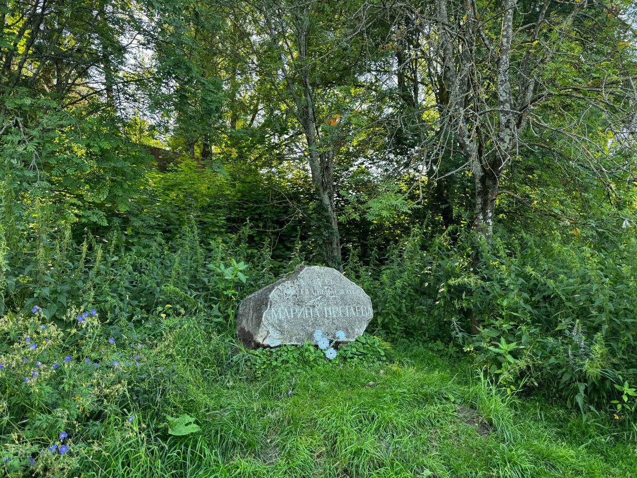 I should like to lie in the Tarusa Khlyst cemetery, under an elder bush, in one of those graves with a silver dove, where the reddest and largest wild strawberries in our parts grow
