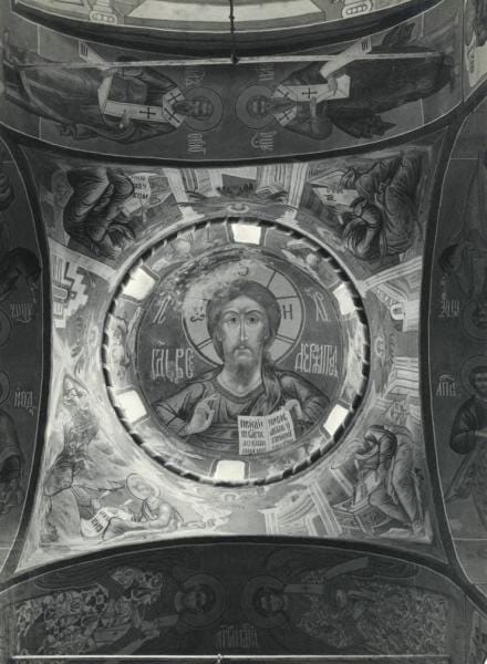 Le Christ Pantocrator dans l'église Saint-Jean-Baptiste de Tolchkovo, Iaroslavl