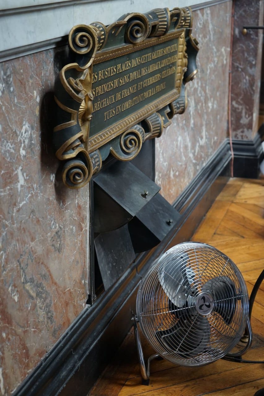 Chauffage et ventilation sous Louis-Philippe dans la galerie des Batailles de Versailles